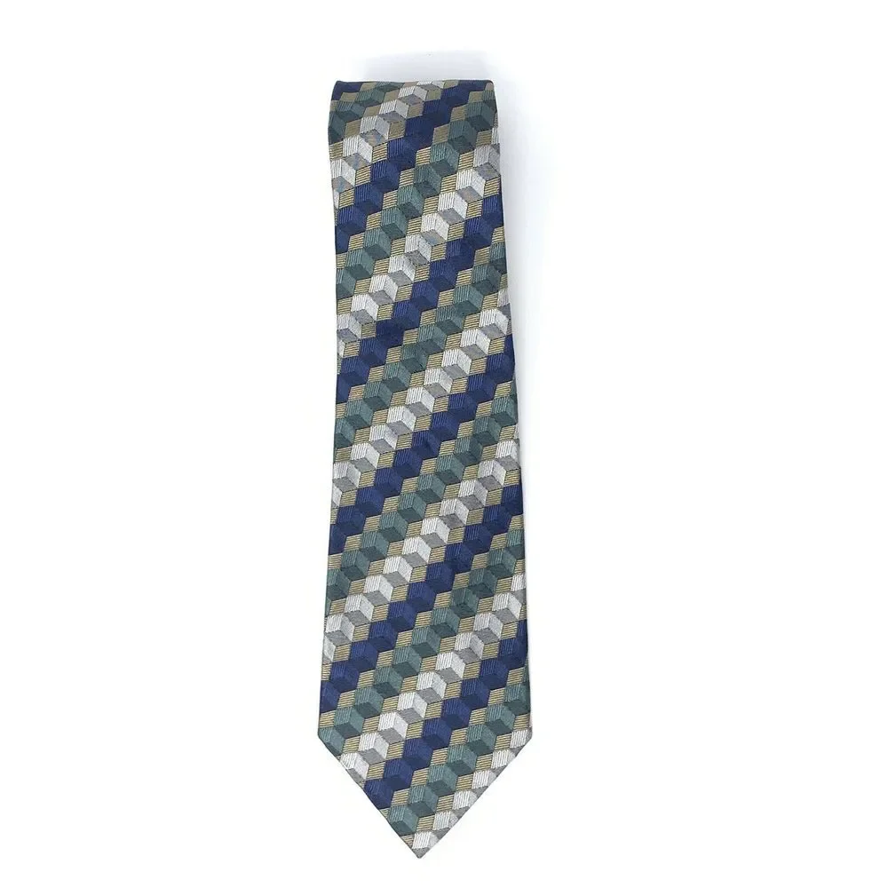 XMI for Nordstrom Geometric 100% Silk Men's Neck Tie Length‎ 58